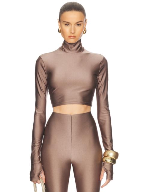 THE ANDAMANE Orchid Turtleneck Crop Top