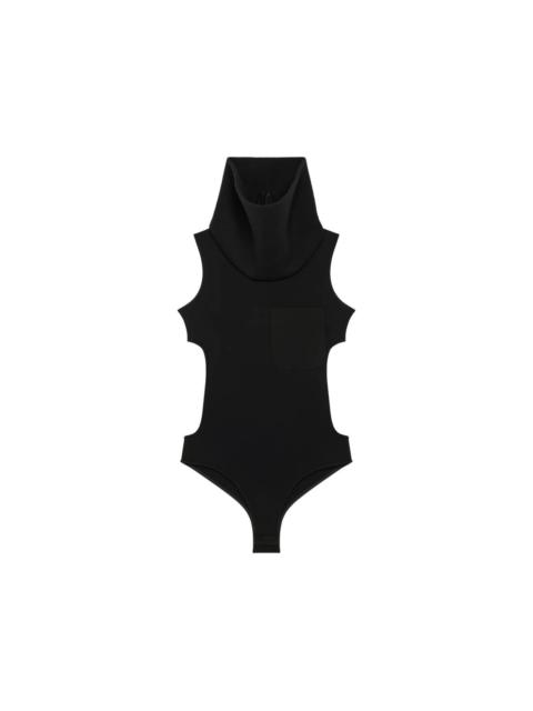 courrèges CUT-OUT HIGH COLLAR KNIT BODYSUIT
