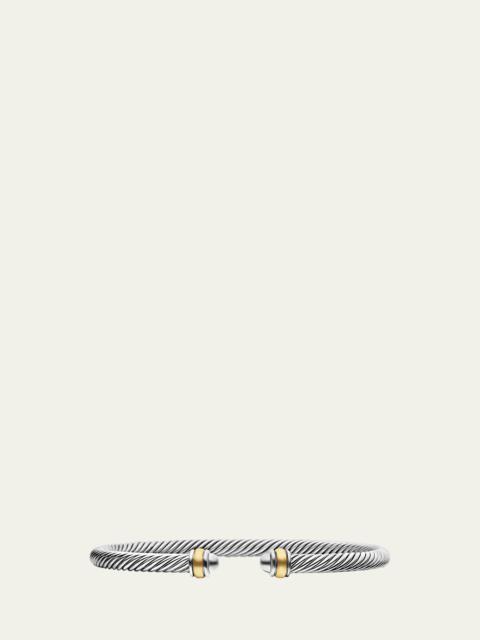 DAVID YURMAN Cable Bracelet in Silver with 18K Gold, 4mm