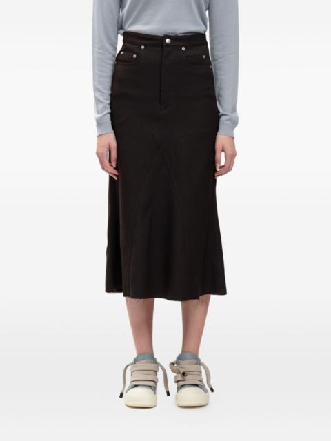 Rick Owens godet wool skirt