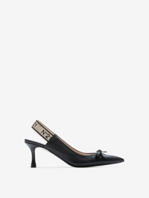 N°21 LEATHER SLINGBACK PUMPS