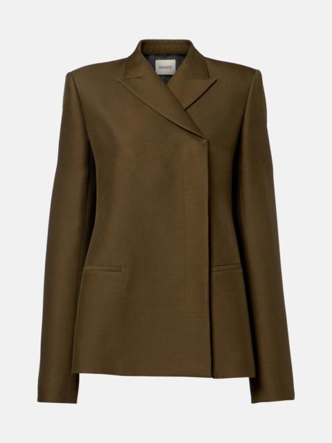 KHAITE Silvannah wool and silk cady blazer