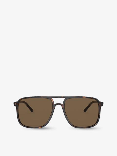 Dolce & Gabbana DG4403 pilot-frame tortoiseshell acetate sunglasses