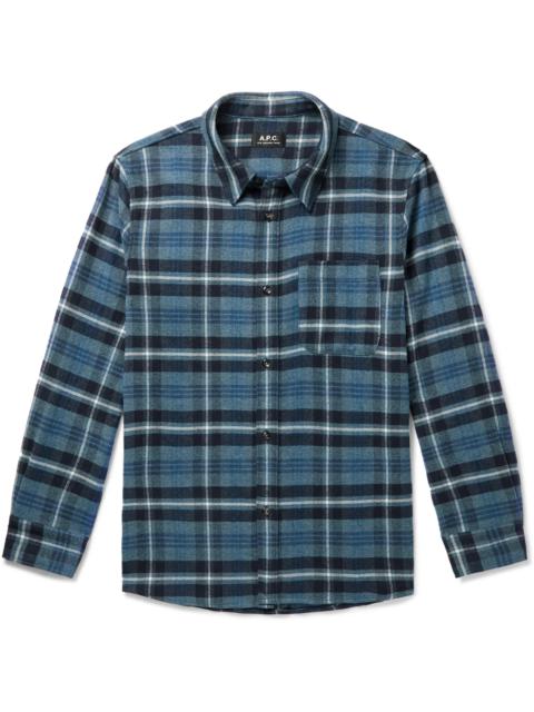 A.P.C. Trek Checked Brushed-Flannel 오버 셔츠