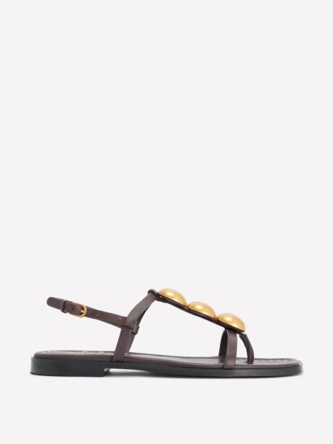 BODEN Disc Flat Sandals-Dark Chocolate