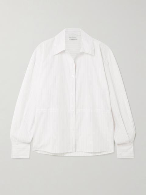 DEIJI STUDIOS Room Drawstring Striped Organic Cotton-poplin Shirt