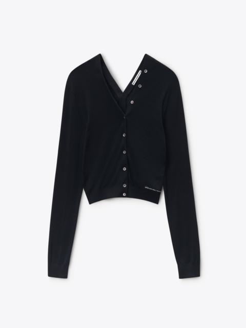 Alexander Wang CONTINUOUS PLACKET LONG SLEEVE CARDIGAN