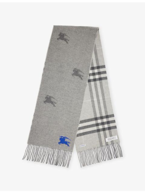 Burberry Reversible EKD Check Cashmere Scarf