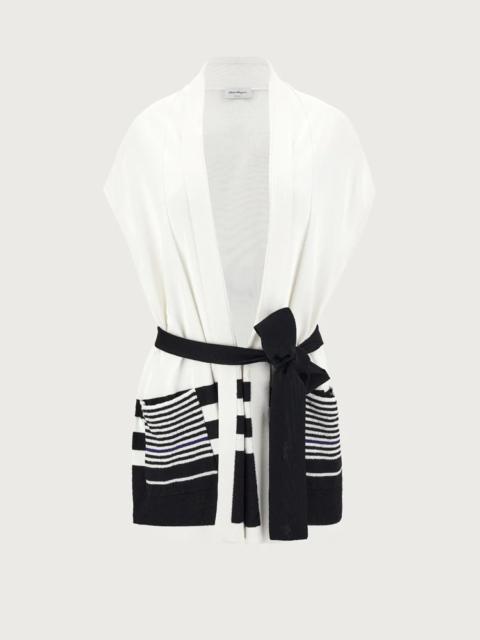 FERRAGAMO STRIPED CARDIGAN