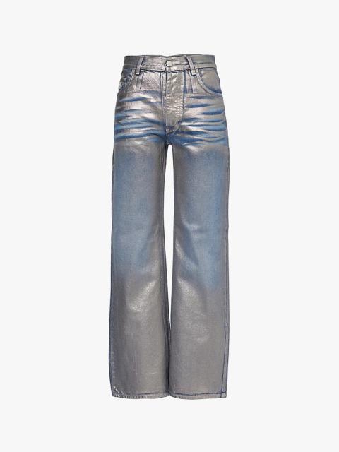 MISBHV Coated Dirt low-rise straight-leg denim jeans