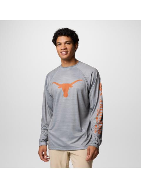 Columbia Men's Collegiate PFG Terminal Tackle Heather Long Sleeve Shirt - Texas