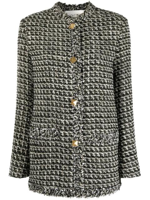 Valentino tweed sequin embellished jacket