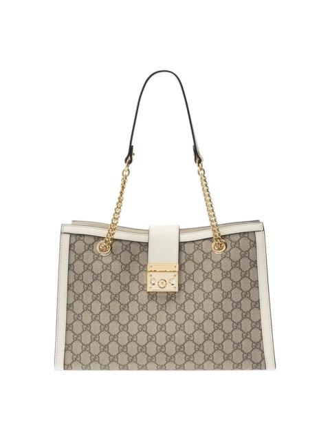 GUCCI (WMNS) Gucci Padlock Middle-Sized BackBag White/Brown 479197-KHNKG-9761