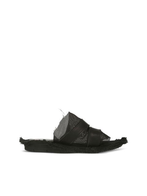 Yohji Yamamoto frayed layered sandals