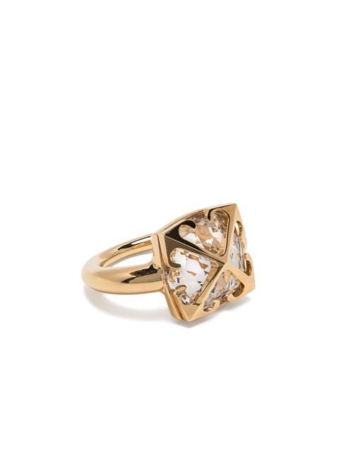 Arrows crystal-embellishment ring