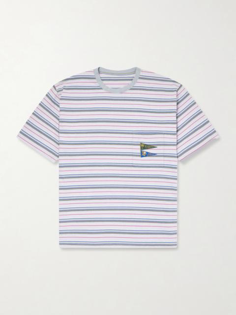 Kapital Logo-Appliquéd Striped Cotton-Jersey T-Shirt