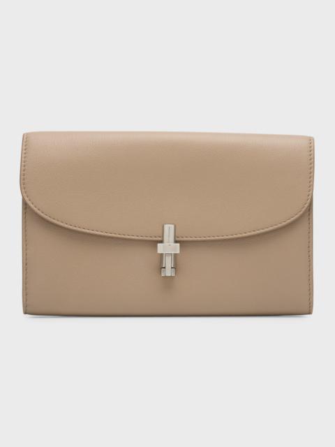 The Row Sofia Continental Wallet in Grainy Leather