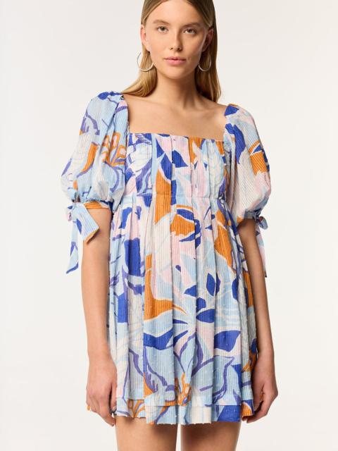 Poupette St Barth Mini Dress Catalina - Blue Macro Lilium