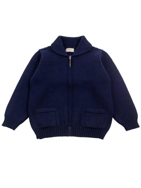 The Real McCoys MC21113 Heavy Wool Cashmere Sweater Navy