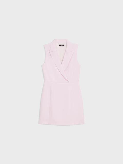 Theory Peak Lapel Mini Dress in Admiral Crepe