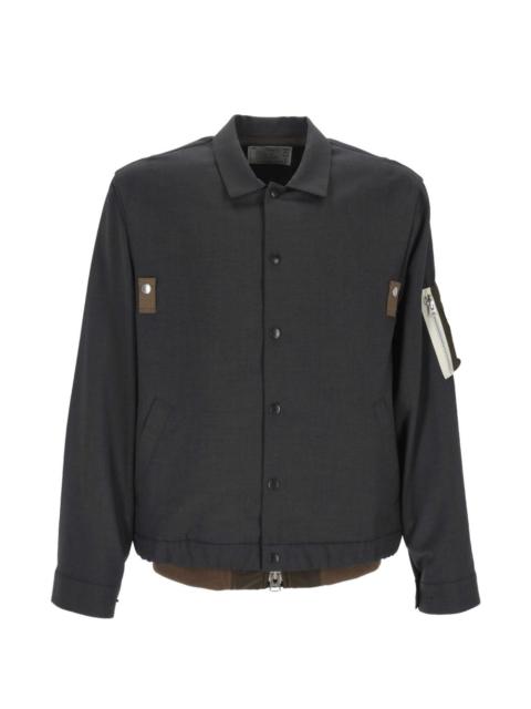 sacai button zip jacket