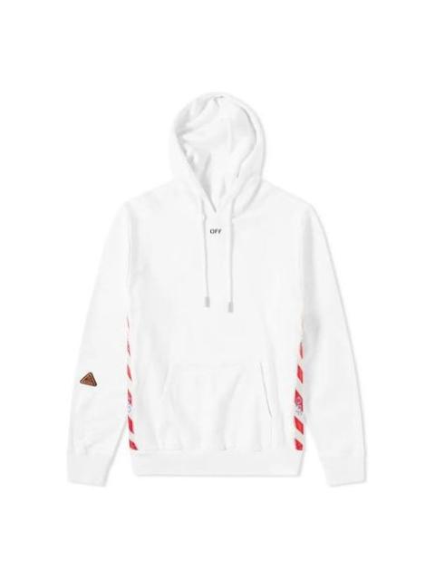Off-White Off-White SS21 hooded Logo Printing Long Sleeves Loose Fit White OMBB032S180030080100