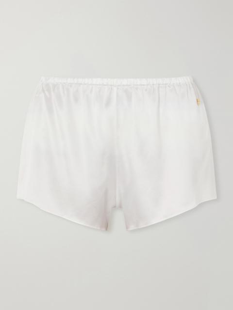 ÉTERNE Lane Silk-blend Satin Shorts