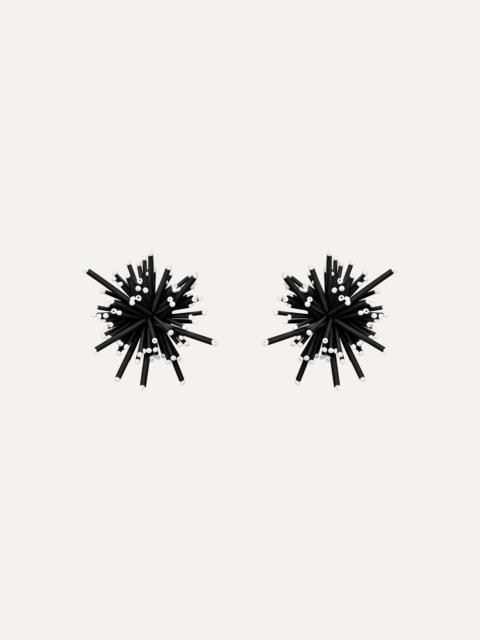 Oscar de la Renta BUGLE BEAD FIREWORK STUD EARRINGS
