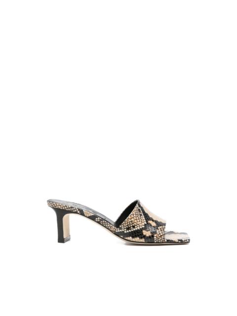 Aeyde Jessie snakeskin-print sandals