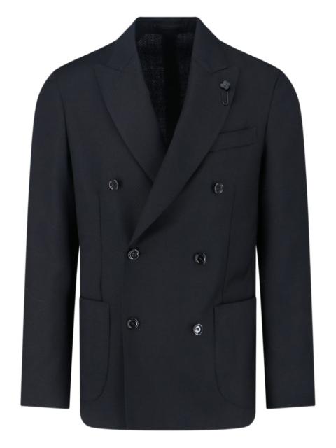 LARDINI wool double-breasted blazer