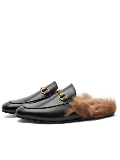 GUCCI Gucci Princetown Fur Lined Mule