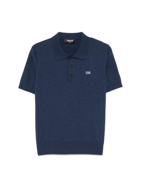 logo-patch polo shirt