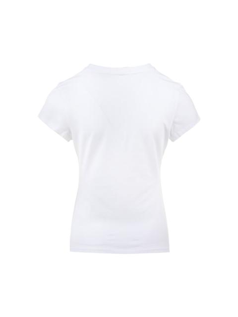 Alexander Wang Fitted Tee With Hotfix Gradient