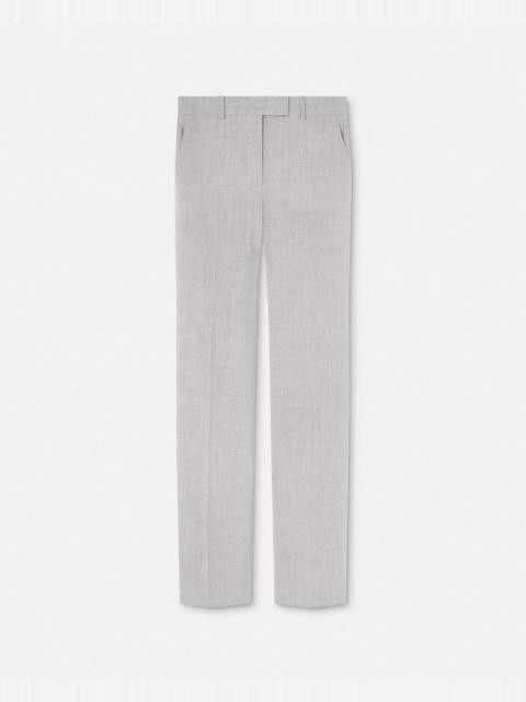 Mélange Straight-Leg Pants