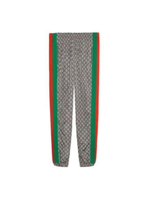 GUCCI Gucci GG Supreme Print Web Sweat Pants 'Grey' 545609-XJAFX-4350