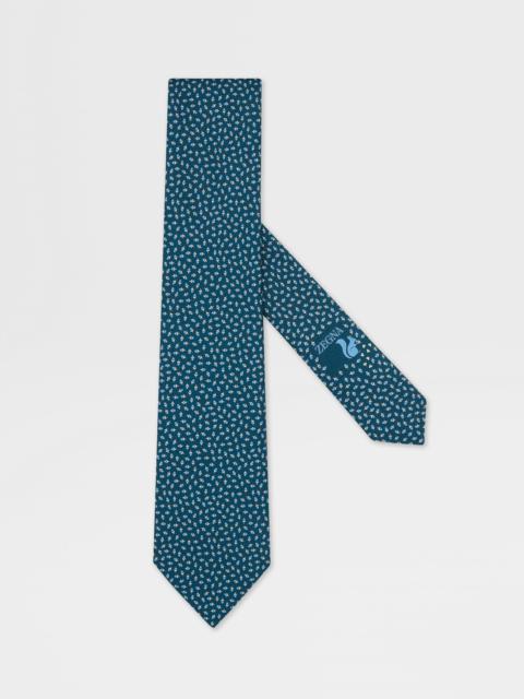 DARK GREEN SILK TIE