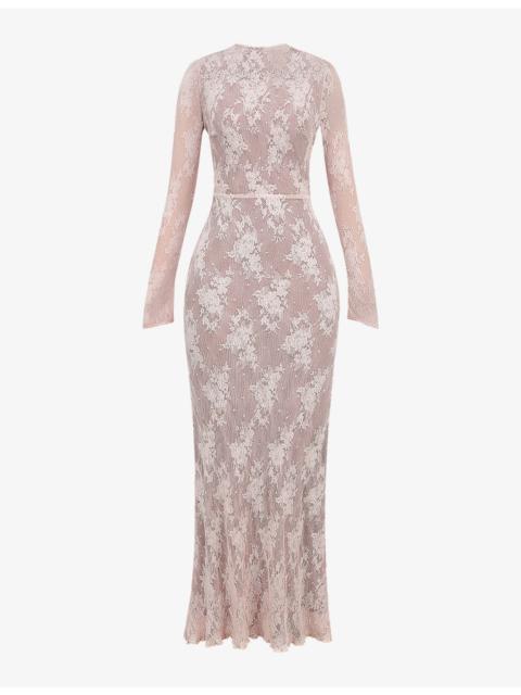 House of CB Isoline long-sleeved lace maxi dress