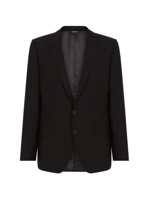single-breasted wool-silk suit