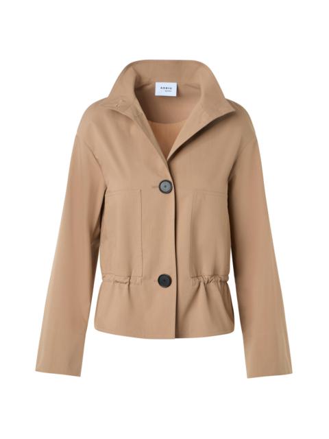 AKRIS Women's Cotton-Blend Stand-Collar Parka Jacket - Beige