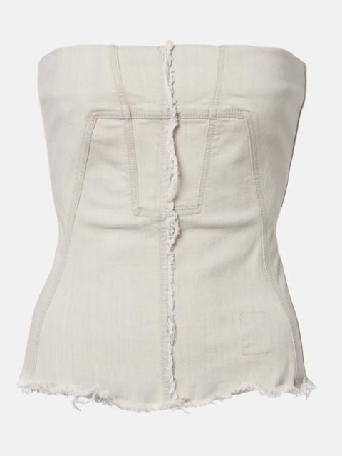 Rick Owens Strapless denim top
