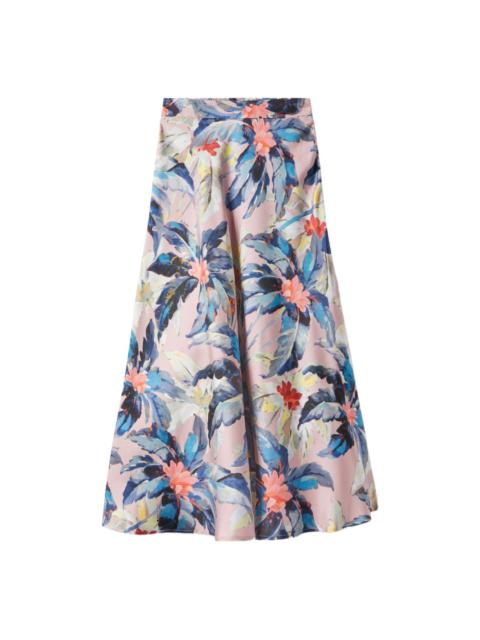 La DoubleJ Lungomare floral-print midi skirt