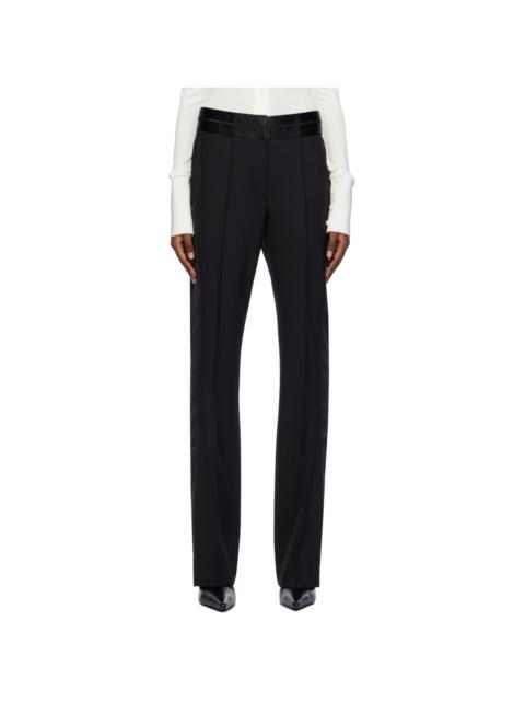 Black Seamed Bootcut Trousers