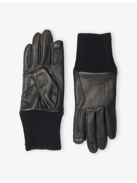 Rick Owens Rib-Cuff Leather Gloves