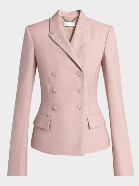 Stella McCartney Canvas Tailoring Double-Breasted Fitted Jacket