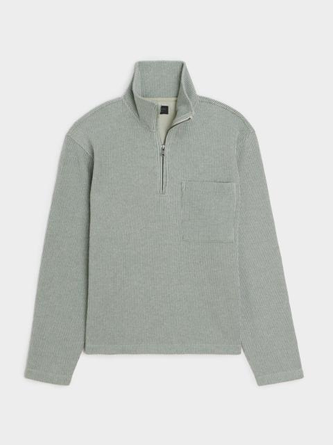 TODD SNYDER Striped Quarter-Zip Polo