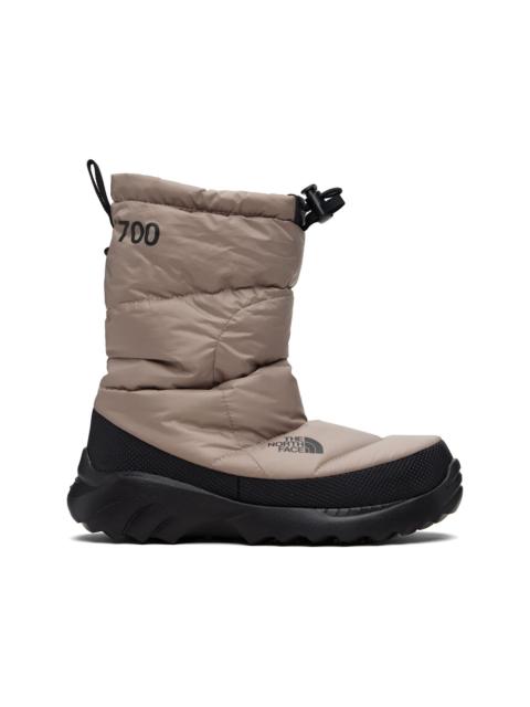 The North Face Taupe Nuptse Traction Boots