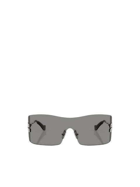 Miu Miu logo-plaque rectangle-frame sunglasses