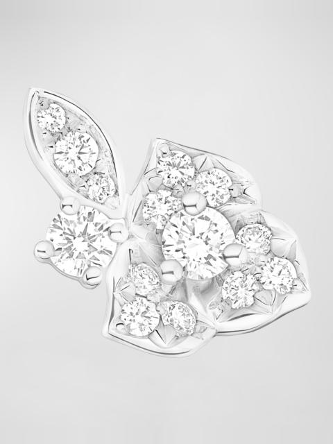 Piaget Rose 18k White Gold Diamond Single Stud Earring