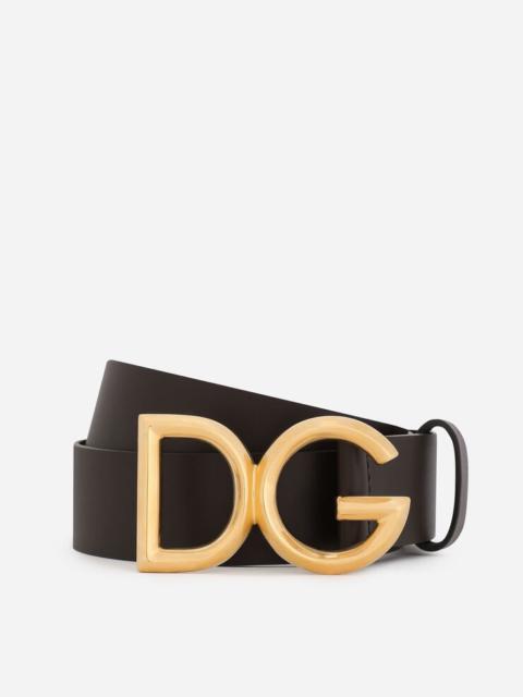 Dolce & Gabbana Lux leather belt with DG logo
