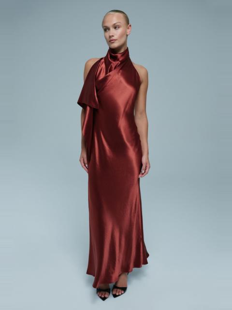 BARDOT Sierra Drape Front Maxi Dress In Rust